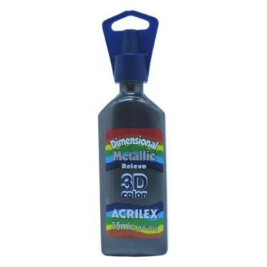 Imagem de Dimensional Relevo Metallic 35ml ACRILEX, Preto