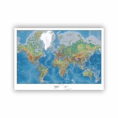 Imagem de Mapa Mundi Parede Painel Lona 07 - Micro Oficina, Não se aplica