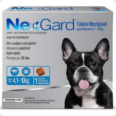 Imagem de Nexgard Cães De 4 Á 10 Kg 1 Cp Antipulgas E Carrapatos