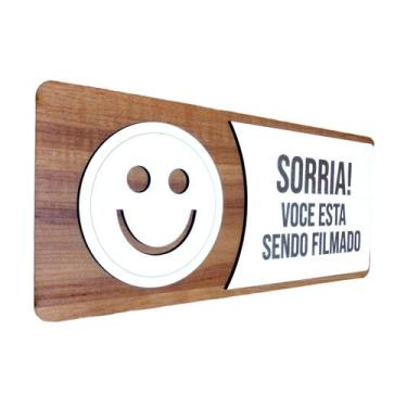 Imagem de Placa De Sinalização  Sorria! Voce está sendo filmado - Victare