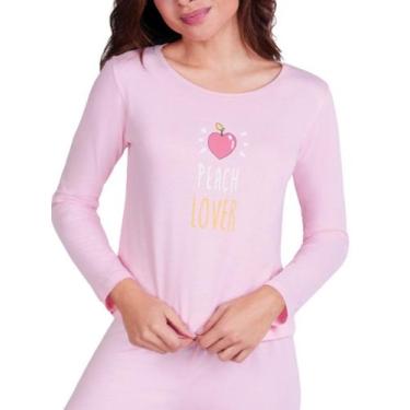 Imagem de Pijama feminino longo lupo 24417-001, Rosa, M
