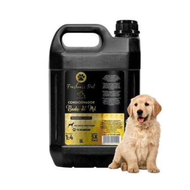 Imagem de Condicionador De Pelos Pet Hidratação Brilho Banho De Mel 5l - Freshne