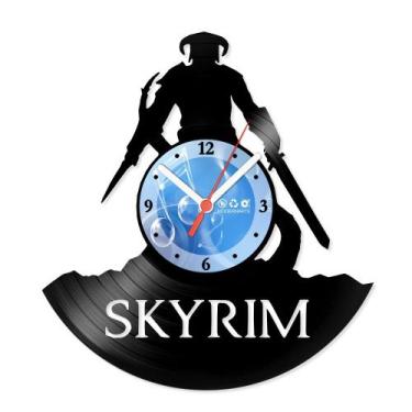 Imagem de Relógio De Parede Disco Vinil Jogos e Games - Game Skyrim - VJG-005 - 