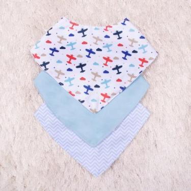 Imagem de Kit Babador Impermeável para Bebê 3 peças - Miguel Baby, Urso Aviador