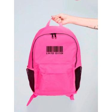 Imagem de Mochila Feminina Nylon Código de Barra Limited Edition Estampada Perso