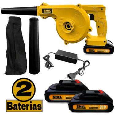 Imagem de Soprador De Folhas e Aspirador A Bateria Bivolt 1 ou 2 Baterias 21V Sn