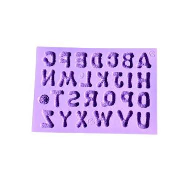 Imagem de F1732 molde de silicone alfabeto floral confeitaria biscuit - confeita