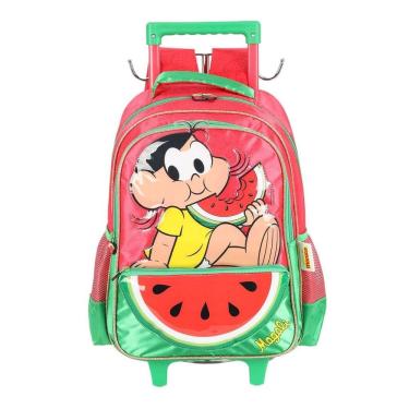 Imagem de Mochila de Rodinha Com Alça Luxcel Turma da Mônica Vermelho
