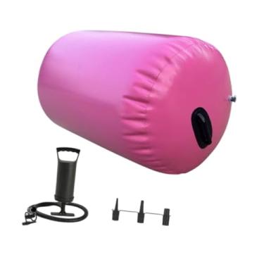 Imagem de oshhni Esteira de ginástica inflável, barril de ar para ginástica, mulheres, costas, treinamento, rolo de ginástica para coordenação corporal, Rosa