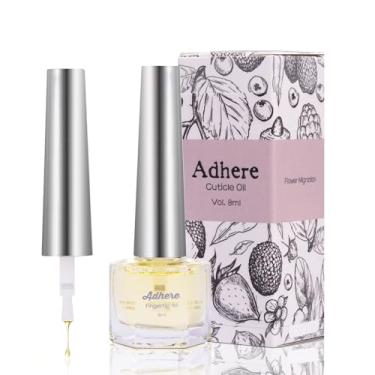 Imagem de ADHERE Floral Óleo para cutículas, óleo de jojoba contém vitaminas com escova macia, para nutrição, hidratação, cuidados essenciais para reparação de unhas, 8ML (Migração de Flores)