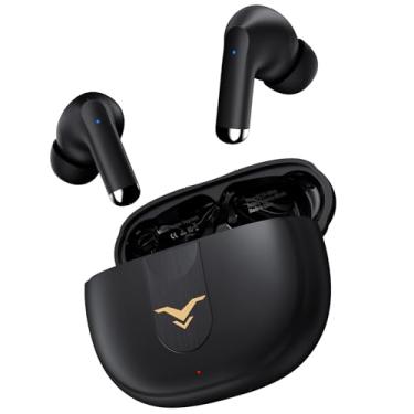 Imagem de Fones de ouvido Bluetooth sem fio, fones intra-auriculares com cancelamento de ruido active (ANC), 2 modos de som ajustáveis, 36 horas de reprodução e 4 microfones para chamadas, música, jogos, preto