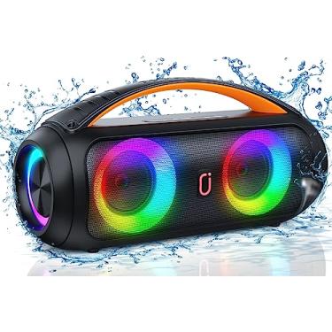 Imagem de JYX Caixa de Som Bluetooth Portátil, Boombox Potente com Subwoofer, Som Alto e Graves Fortes, IP65 à Prova d’Água, para Festas, Praia e Acampamentos, Compatível com BT/TWS/USB/TF/AUX, Controle Remoto