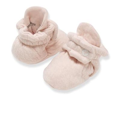 Imagem de Burt's Bees Baby Pantufa unissex para bebês de 0 a 9 meses de idade, Rosa pastel acolchoado, 6-9 meses