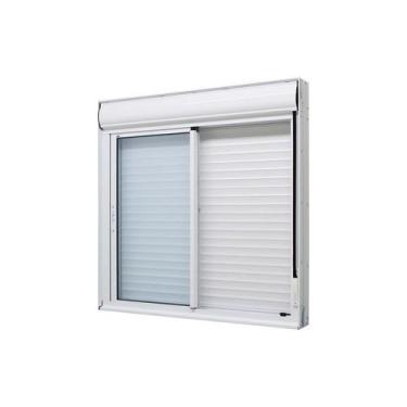 Imagem de Janela com Persiana Integrada em Alumínio Branco Caribe Max 120x150x14