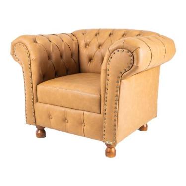 Imagem de Poltrona Luiz XV Chesterfield Capitone Antilope - NOVO ENCANTO