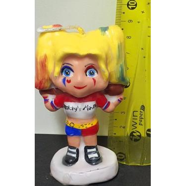 Imagem de Vela de Aniversário Arlequina Chibi