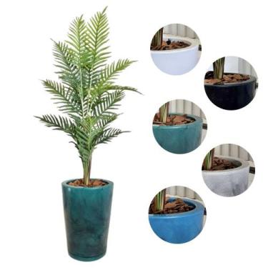 Imagem de Planta Artificial Palmeira Areca Realista com Vaso Completo - Flor Imp