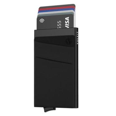 Imagem de Carteira Porta-Cartões VULKIT - Bloqueio RFID - Metal Preto