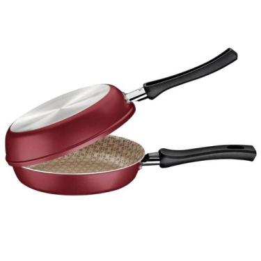 Imagem de Omeleteira Alumínio Antiaderente Starflon Tramontina Frigideira Dupla 