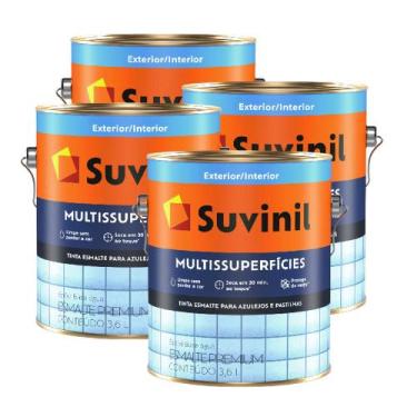Imagem de Tinta Esmalte Multissuperfícies Branco 3,6L C/ 4 UN Suvinil - 000205