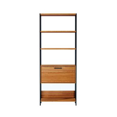 Imagem de Estante Dijon 1 pt Freijó e Preta 74 cm