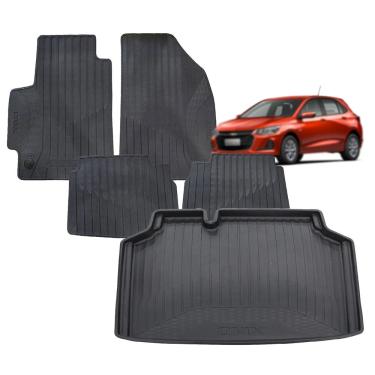 Imagem de Jogo Completo Tapetes Porta Malas Interno Acessorios Onix 2020 Em Diante