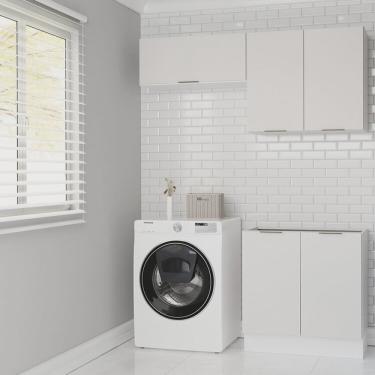 Imagem de Lavanderia Modulada 3 Peças sem Tampo com Rodapé Ipanema Cabecasa Madeiramadeira Branco