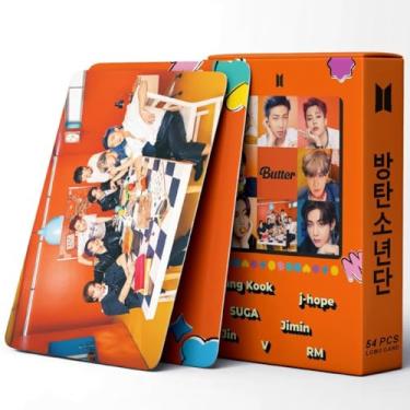 Imagem de haianallo Cartões fotográficos BTS com 54 unidades de álbum Butter Merch Peach Ver J-Hope, SUGA, Jimin, V, RM, JUNG KOOK, JIN Lomo Cards