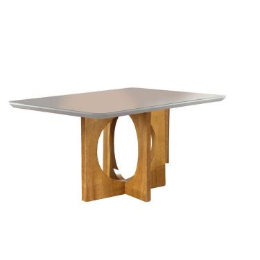 Imagem de Mesa De Jantar 6 Lugares Barcelona Com Tampo De Vidro 160cm