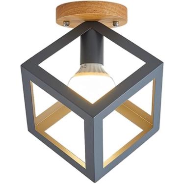 Imagem de American simples teto de teto nórdico Nórdico Design Criativo Lâmpada de teto LED LEITO DE MONTAGEM TETETO LIVENCE