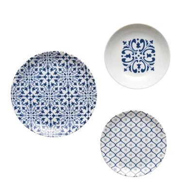 Imagem de Aparelho de Jantar 18 Peças Le Maioliche em Porcelana Azul Mediterrâneo Guzzini