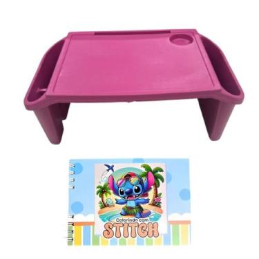 Imagem de Mesa Apoio Infantil + Livro de Capa Dura  48 Páginas para Colorir, Cri