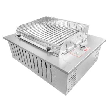 Imagem de Churrasqueira a Gás de Embutir com Grelha Argetina, Sem fumaça, Inox, Acendimento automático