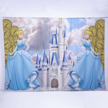 Imagem de Painel de Festa Retangular Cinderela de 6,00x3,00m - Fera Print