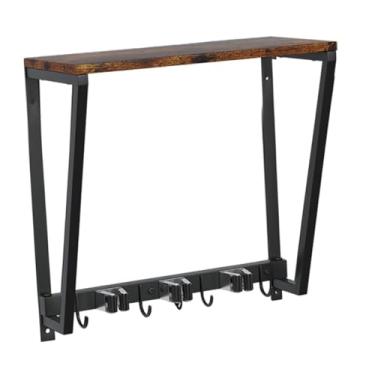 Imagem de Ioensy Suporte para vassoura e esfregão, organizador de ferramentas, prateleira flutuante, cabide para ancinho, suprimentos de limpeza de porão, jardim,