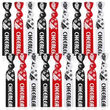 Imagem de 68 peças pulseiras de torcida em massa laços de cabelo de torcida presentes de líder de torcida pulseiras motivacionais presentes de torcida pulseiras para presentes de torcida para mulheres e meninas lembrancinhas de festa de esquadrão de torcida, design de pompom (multicolorido)