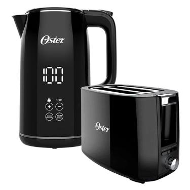Imagem de Kit Chaleira Digital 1,7L E Torradeira Black Oster 220V