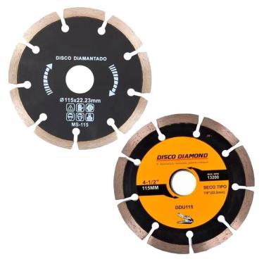 Imagem de Kit 2 Disco Serra Circular Lâmina 115mm Mármore Concreto