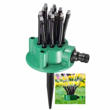 Imagem de Aspersor Pulverizador Irrigaçao 360 Graus Mangueira Jardim Quintal Rega Plantaçao Horta Canteiro Gramado Sprinkler Ar Livre