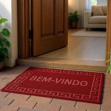 Imagem de Kit 02 Tapete Antiderrapante Capacho Welcome 38 cm X 58 cm Porta Entra