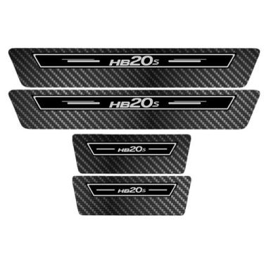 Imagem de Soleira Porta Premium Preto Carbono Hb20s 22 2023 2024 2025 - Jhow Ade