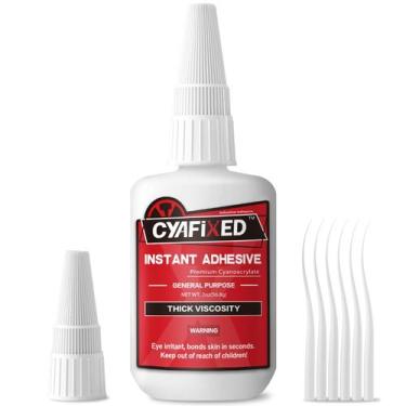 Imagem de Adesivo de cianoacrilato líquido Super Glue 20 mL para reparo - CYAFIX