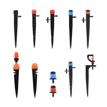 Imagem de Suprimentos de jardim Garden Bonsai Watering Sprinkler Nozzle Dripper With Plastic Spike Pile Drip Irrigation Garden Greenhouse Adjustable Spray Bico(H)