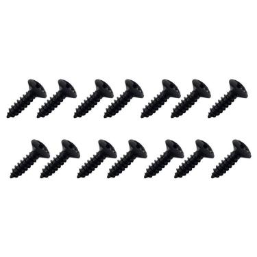 Imagem de Kit 14 Parafuso Escudo 3Mm X 12Mm Guitarra Baixo Preto