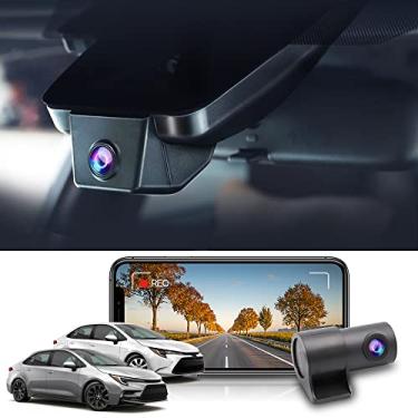 Imagem de Fitcamx Câmera de painel frontal 2K + traseira 1080P se adapta para Toyota Corolla Sedan Hatchback híbrido 2023-2026, estilo OEM, vídeo HD duplo, WiFi e aplicativo integrados, gravação em loop, sensor