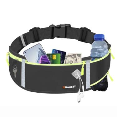 Imagem de MUCRO Cinto de corrida, pochete esportiva, impermeável, bolso para celular (preto)