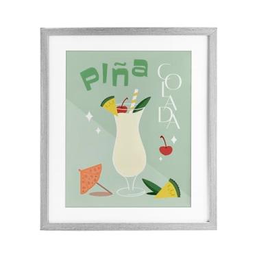 Imagem de Stupell Industries Impressão emoldurada cinza minimalista Pina Colada sob vidro por ANNA QUACH, 40 x 33