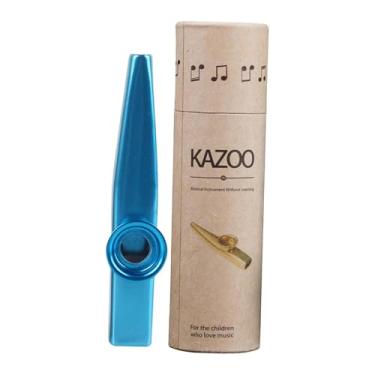 Imagem de MERIGLARE Kazoo com caixa de armazenamento, acompanhamento, boa companhia, violão, violino, piano, boca, flauta, instrumento musical, amantes da música, Azul