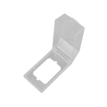 Imagem de Fenteer Capa à prova de intempéries para tomadas tipo 120, à prova de poeira para retrofit, construção de revestimento, caixa de proteção de interruptor de, Transparente