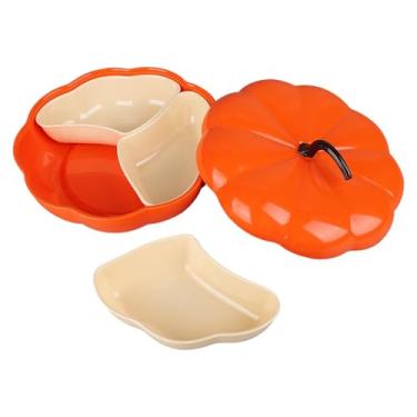 Imagem de AFXGUSD Bandeja de Lanche de Abóbora de Halloween, Pratos de Frutas E Nozes, Expositor de Alimentos Multifuncional com Tampa, Tigelas Pequenas, 3 Grades